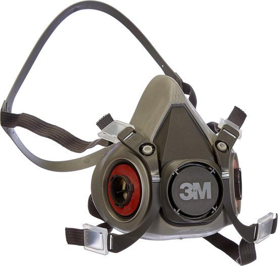 Merkloos 3M 6200M herbruikbaar halfmasker, maat M, grijs