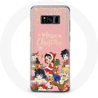 Maniacase Hoesje voor Samsung Galaxy S8 Demon slayer merry christmas poster Anime Manga