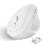 Perixx PERIMICE-719 Ergonomische muis - Verticaal ontwerp - Extra voor kleine handmaten en onderweg - Perfect voor universiteit en kantoor - wit