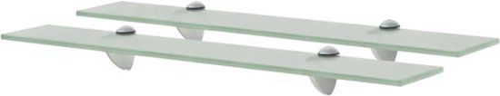 vidaXL zwevende schappen van glas - 2 stuks - 60x20 cm - 8 mm dik