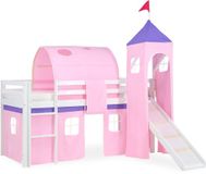 Homestyle4u Hoogslaper - 90x200 cm - Wit - Roze