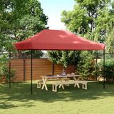 vidaXL Partytent, inklapbaar, pop-up, bordeauxrood, 440x292x315 cm