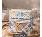 Lot de 4 bombes de bain aromatiques aux quatre couleurs et parfums différents - Accessoires de bain durables - Bien-être - Bleu/Violet/Orange/Jaune