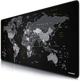 CSL Titanwolf XXL Gaming Muismat 900 x 400 mm - Wereldkaart Zwart