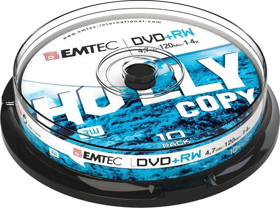 Emtec DVD+RW 4.7GB 4X CB Cakebox (10 st/pcs)