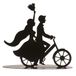 Decoratieve Dekora Decoratieve topper decoratie taartfiguur bruidspaar op fiets 18 cm