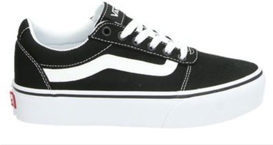 Vans - Ward Platform - Skate laag - Dames - Maat 41 - Zwart;Zwarte - Black/White Canvas