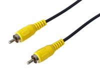 PremiumCord Cinch-kabel 1,5 m, 1x RCA stekker naar 1x RCA RCA-stekker, audio video verbindingskabel, stereo, voor tv, mobiele telefoons, MP3, HiFi, kleur zwart
