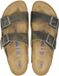 Birkenstock Arizona FL WB Faded Narrow Heren Slippers - Khaki - Maat 40