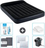 Intex Luchtbed - Twijfelaar - 137 x 191 x 25 cm - Donkerblauw