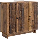 vidaXL Dressoir Oud hout 89 x 34,5 x 80 cm Bewerkt hout