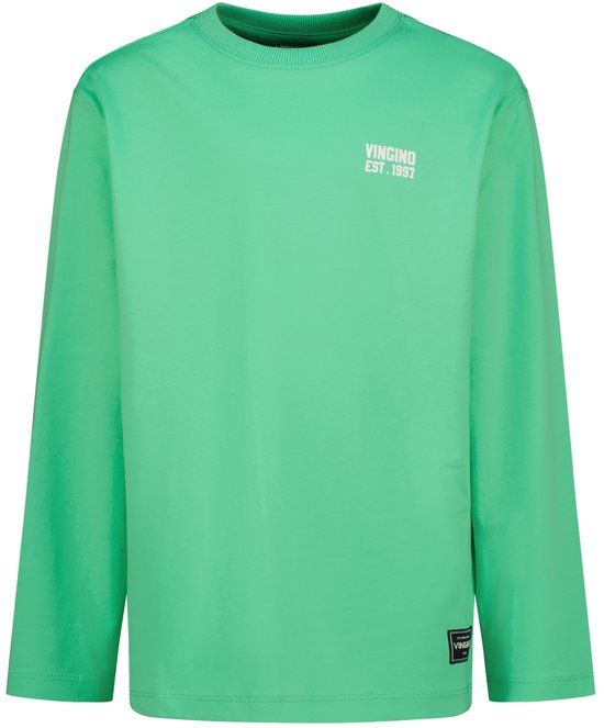 Vingino - Icon-logo-ls - Jongens - T-shirts - Opal Green - Maat 116