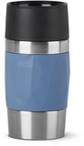 Tefal Compact Travel Mug - 0.3L - Stainless Steel/Blue
