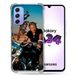Cokitec Beschermhoes van gehard glas voor Samsung Galaxy A34 5G, motief: Johnny Hallyday Moto