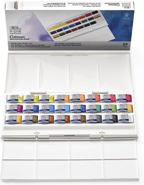 Winsor & Newton Cotman Aquarelverf Studio Set - 24 Napjes