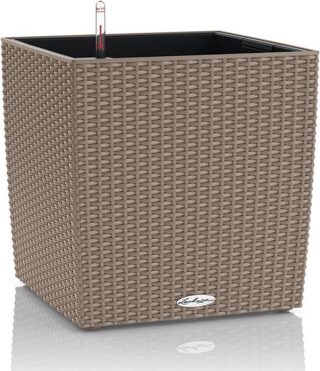 Lechuza CUBE COTTAGE 40 zandbruin ALL-IN-ONE set - Plantenbak