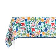 Guzzini Tafelkleed van zacht katoen, Oeko-Tex-gecertificeerd, 140 x 320 cm, 10-12 plaatsen voor keuken en eetkamer, voor binnen en buiten, rechthoekig, duurzaam, wasbaar op 40 °C