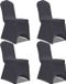 vidaXL Housse de chaise stretch anthracite 4 pièces