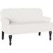 Banc Chesterfield blanc 119,5 x 64,5 x 75 cm cuir synthétique