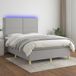 Maison Exclusive - Boxspringbed met matras en LED-verlichting, grijs, 140x190 cm, textiel