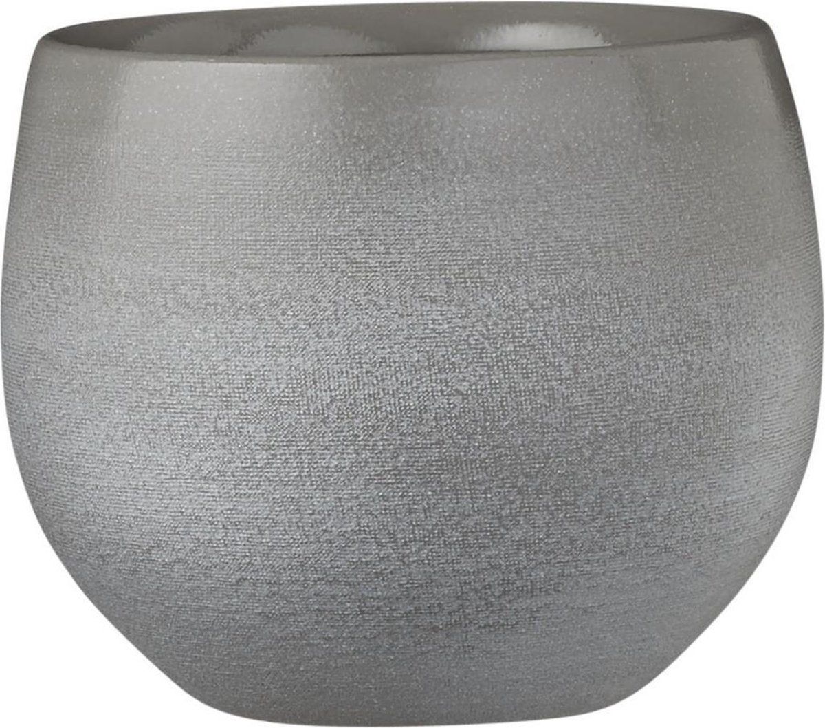 Mica Decorations Douro Bloempot - H13 x Ø16 cm - Terracotta - Lichtgrijs