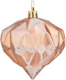 Krist+ Kerstballen Diamant Ø 8 cm 6 Stuks Koper Plastic