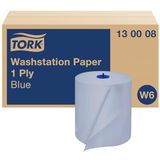 Tork 130008 wasstation poetspapier 1-laags blauw 250 m 6 rollen