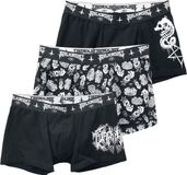 Black Blood by Gothicana Gothicana Zwarte boxershorts met elastische tailleband - Heren - XXL