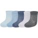 LUPILU® Lot de 5 paires de chaussettes bébé (bleu/gris, 19-22)