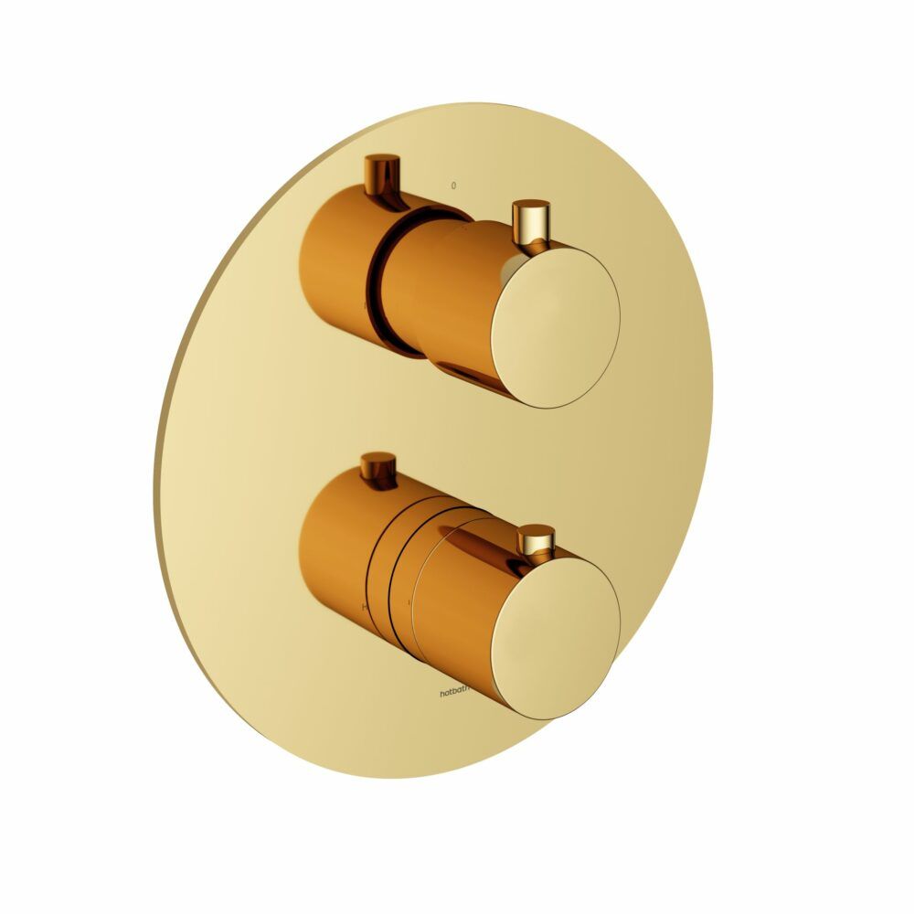 Hotbath Cobber CB009 - Inbouw Thermostaat - Gepolijst Messing PVD