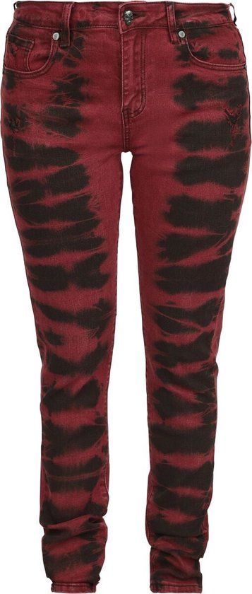 Rock Rebel by EMP Rode broek in batiklook - Dames - W31L32