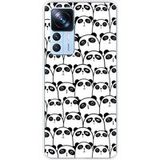 1001 coques Xiaomi Bedrukt siliconen hoesje compatibel met Xiaomi Mi 12T, Xiaomi Mi 12T Pro Réunion de Pandas