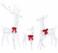 vidaXL Kerst led-rendierfamilie 700 LED Koel wit 70 x 26 x 128 cm