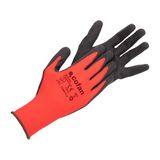 Cofan - Geïmpregneerde nitril foam handschoenen, rood, zwart, maat: 10 zakken à 12 paar
