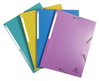 Exacompta Forever Young elastomap met 3 kleppen, A4, geassorteerde kleuren, 4 stuks