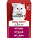 PURINA Gourmet Mon Petit Intense Kattenvoer, Natvoer met Rund, Kalf of Lam in Saus - 6x50g - doos van 8 (48 maaltijdzakjes; 2,4kg)
