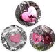 Cadenas en forme de cœur rose, avec gravure et clé, emballage cadeau inclus