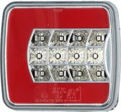 Carpoint LED Achterlicht – Rechts - 12 & 24 Volt - 4 Functies – Achterlicht remlicht, richtingaanwijzer & Kentekenplaatverlichting – Schroefbevestiging & voor gemonteerde aansluitdraden - Afmeting 104x97mm