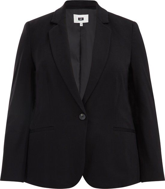 WE Fashion Women's Single-Breasted Blazer - Black - 3XL - Casual