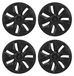 Solidchoice - Set de 4 enjoliveurs de roue noir mat pour Tesla Model Y