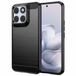 Techsuit Hoesje geschikt voor Motorola Edge 70 Fusion - Carbon Silicone Back Cover - Zwart
