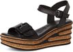 Tamaris - Femme - Sandales à plateforme - Noir - Taille 40
