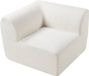 en.casa Element Hurvas Modulaire Zitbank Hoekelement 76x108x108 cm Crème Blanc
