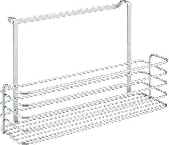Metaltex Galileo Lijn Mand - Metallic - Zilver - 34 x 22 x 9 cm