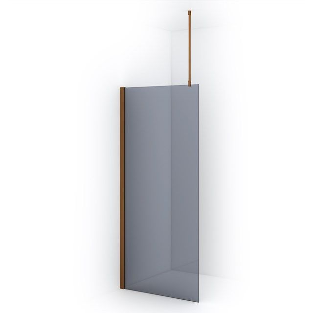 Maxaro Inloopdouche Diamond 90cm 8mm Rookglas Koper