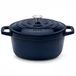 ALMA25 La Fonderie 1890 Ronde stoofpan van geëmailleerd gietijzer 25 cm ALMA25, inhoud 4,7 l, marineblauw