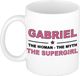 Bellatio Decorations naam cadeau mok - Gabriel - Woman Myth Supergirl - koffiemok - 300 ml - collega - moederdag