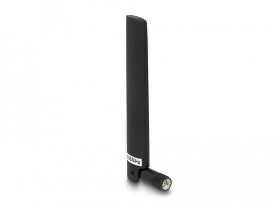 Delock LoRa 868 MHz Antenna SMA plug 3 dBi omnidirectional with tilt joint black