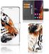 B2Ctelecom Étui portefeuille pour Samsung Galaxy Note20 Ultra Tigre aquarelle
