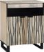 vidaXL Notenhouten Media Cabinet Wit en Zwart 60 x 33 x 75 cm